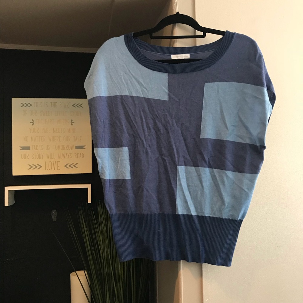 NY&C blue color block sweater *XS*